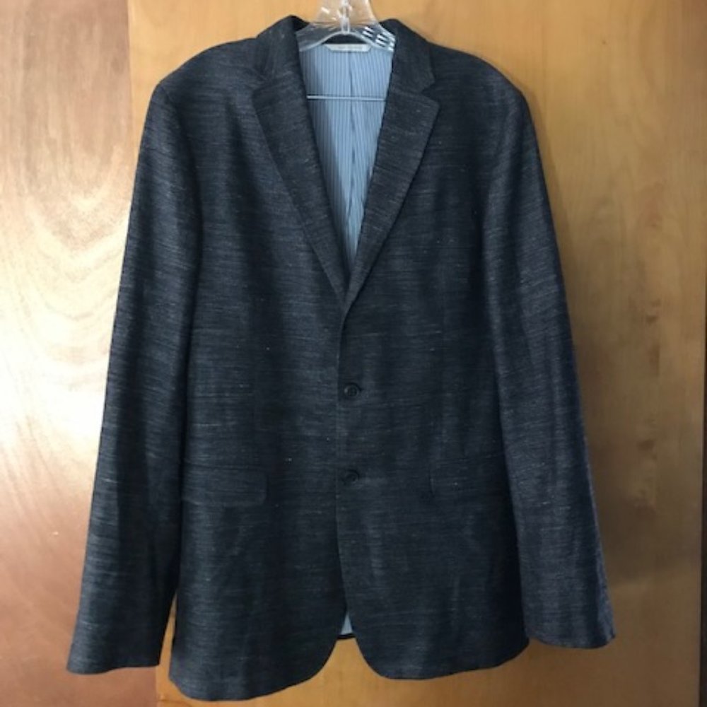 Banana Republic Men's Dark Grey Charcoal Blazer Pattern Heritage Coll. Sz 40L